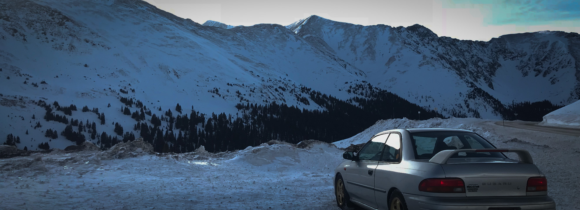 Subaru in the mountains